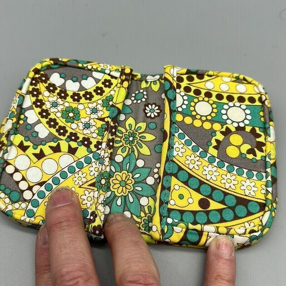 Paisley design yellow gray card wallet - Picture 8 of 8
